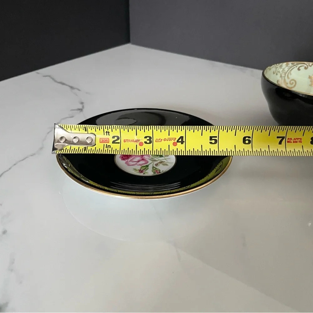 Black Rose Cup & Saucer - Windsor Bone China